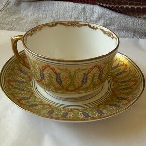 D&C France Limoges Bernardaud & co porcelain tea cup & saucer set Antique